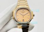 3K Factory Replica Patek Philippe Swiss Nautilus Yellow Gold Ladies 34MM Watch